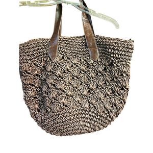 Croft & Barrow Straw* Tote Bag * Cocoa * NWOT